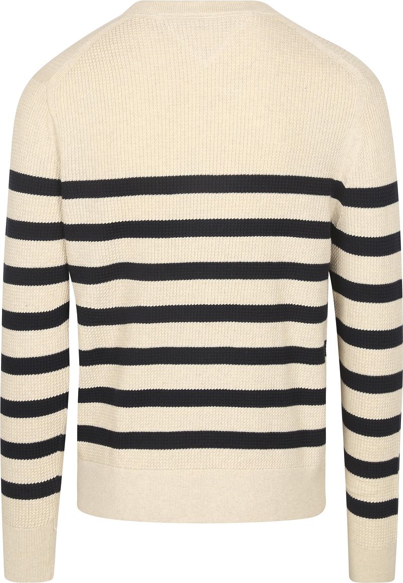 Tommy Hilfiger Sweater Ink Stripes Beige - Größe XL günstig online kaufen