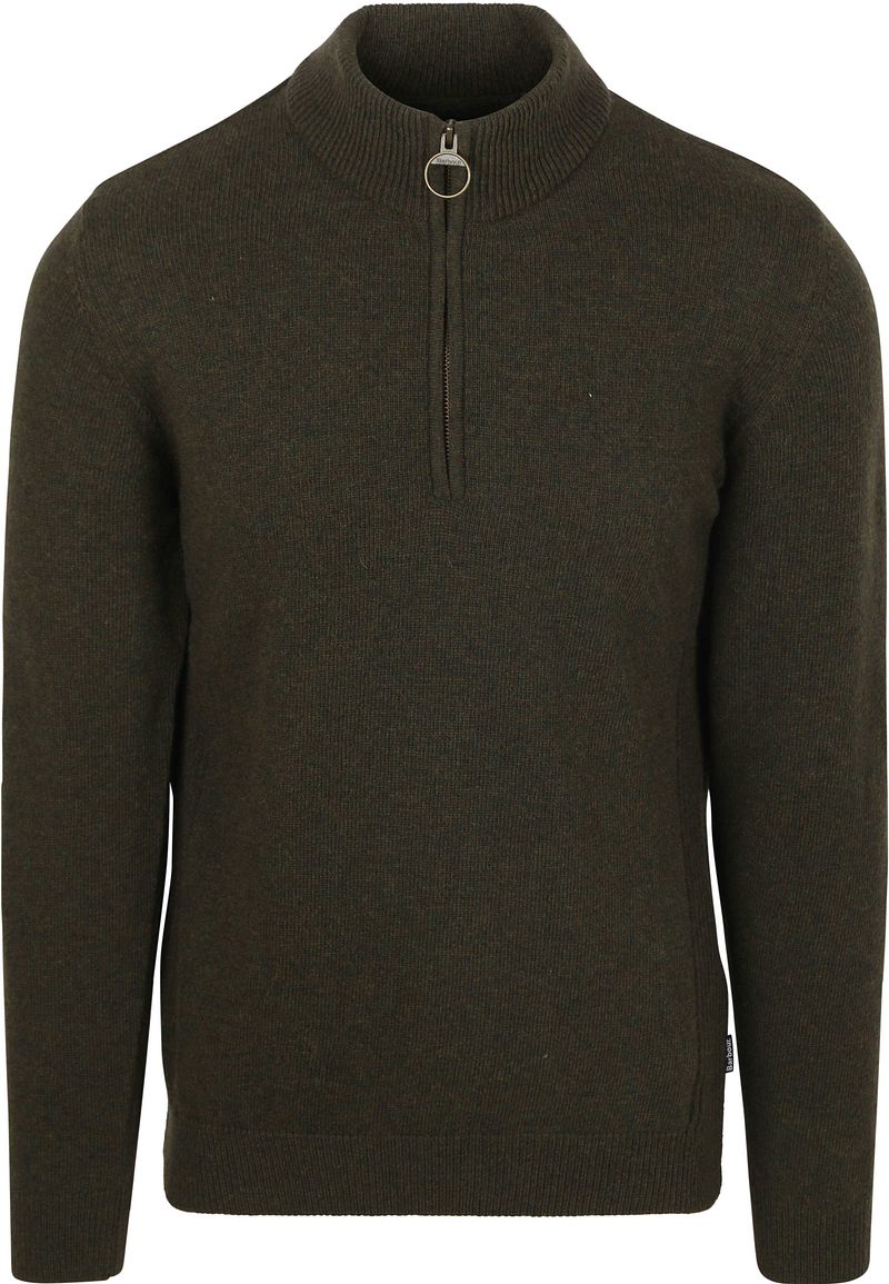 Barbour Half Zip Pullover Wolle Olive - Größe L günstig online kaufen