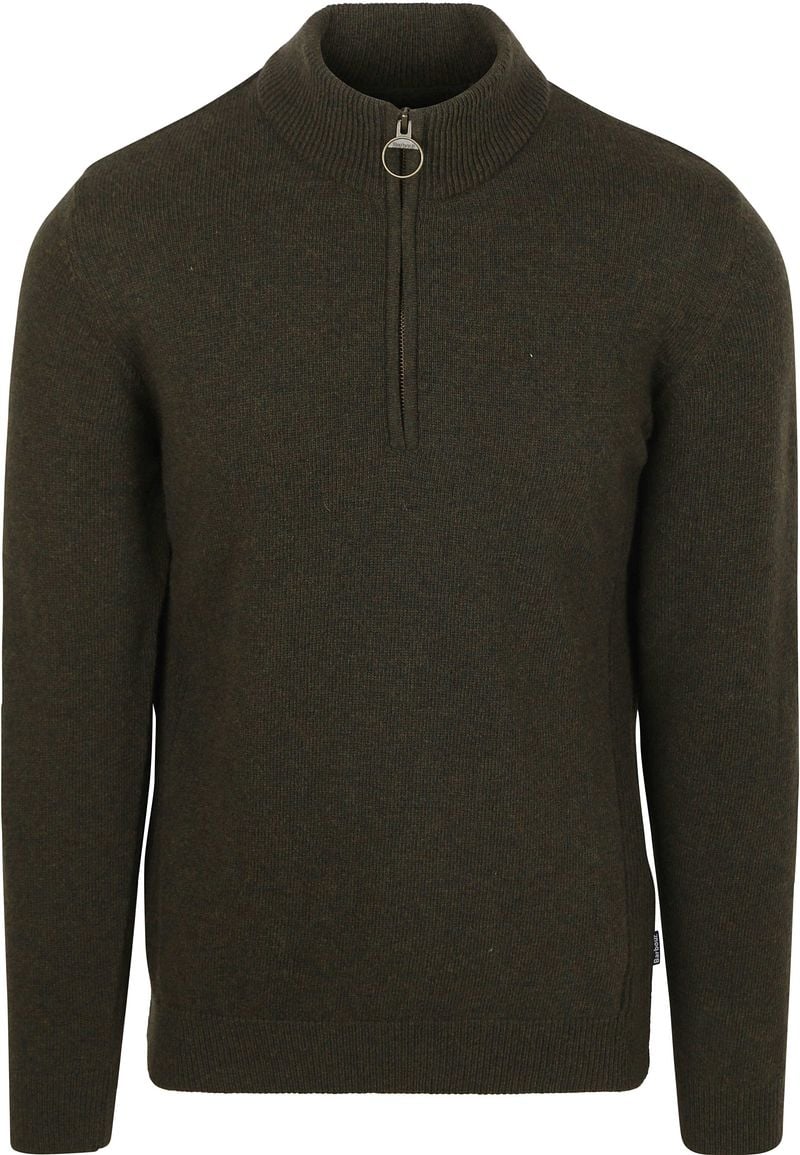 Barbour Half Zip Pullover Wolle Olive - Größe XXL günstig online kaufen