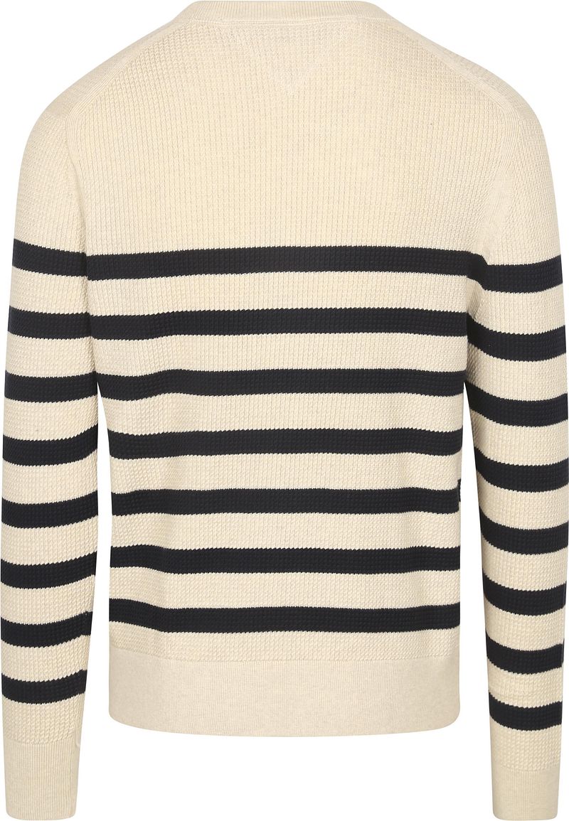 Tommy Hilfiger Sweater Ink Stripes Beige - Größe M günstig online kaufen