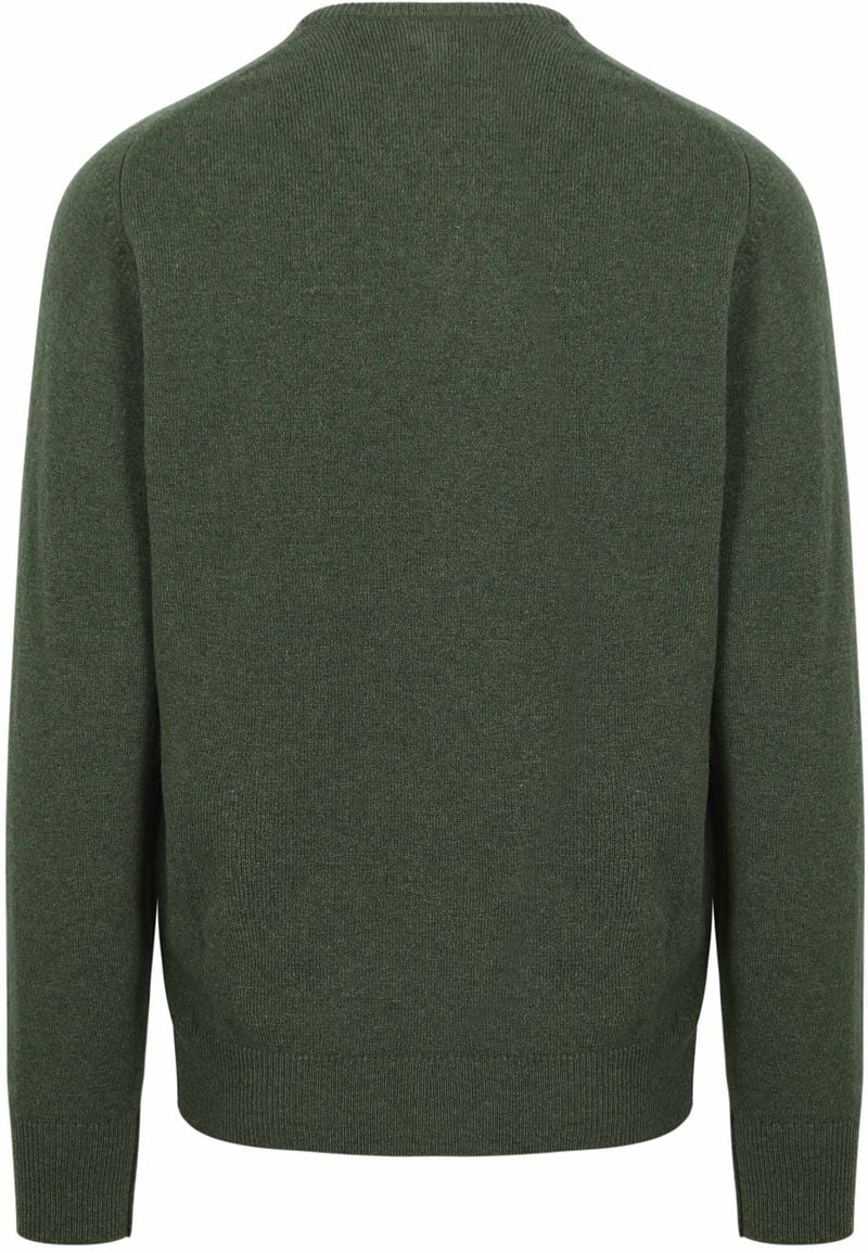 William Lockie V-Auschnitt Pullover Lammwolle Rosemary Grün - Größe XL günstig online kaufen