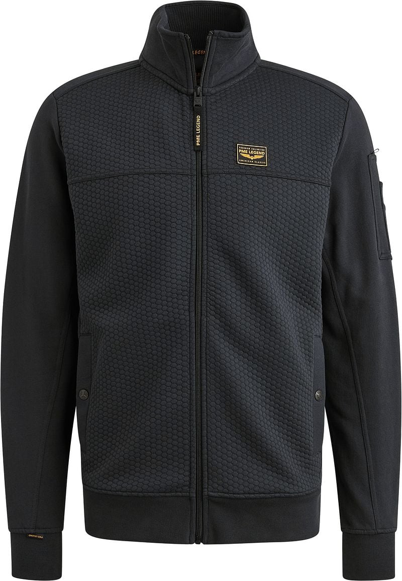 PME Legend Strickjacke Jacquard Interlock Navy   - Größe L günstig online kaufen