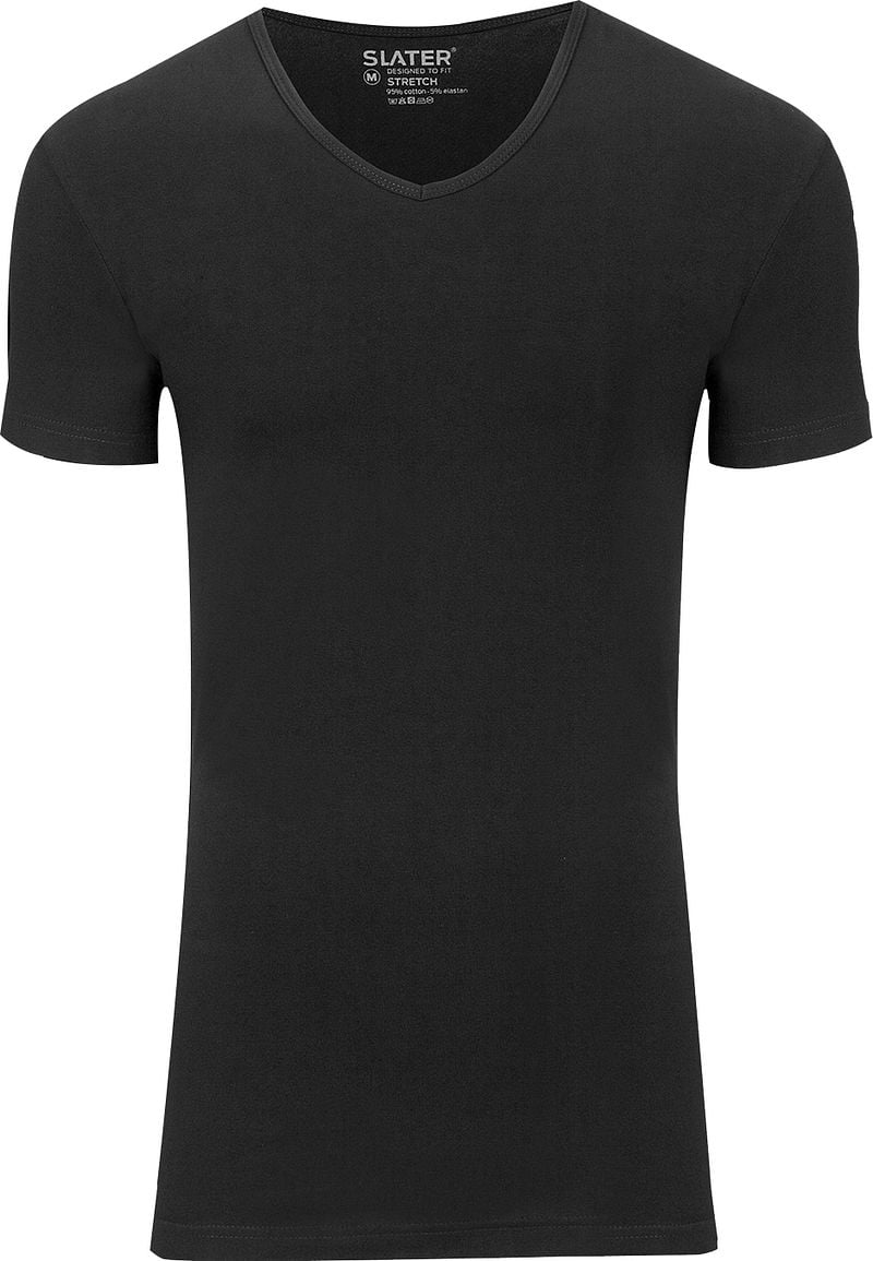 Slater 2er-Pack Stretch V-Ausschnitt T-shirt Schwarz - Größe S günstig online kaufen