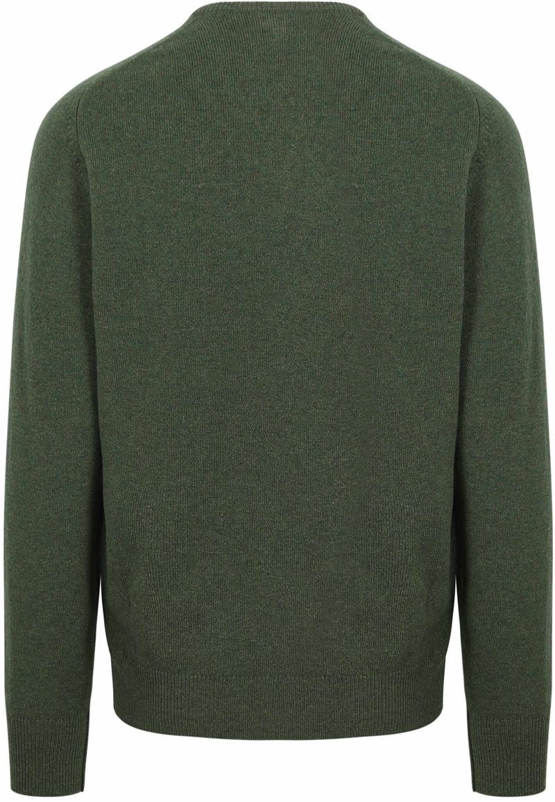 William Lockie V-Auschnitt Pullover Lammwolle Rosemary Grün - Größe XL günstig online kaufen