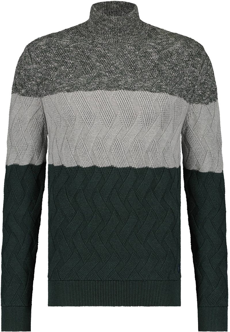 State Of Art Pull Col Roulé Rayé Foncé Vert foncé Vert taille M