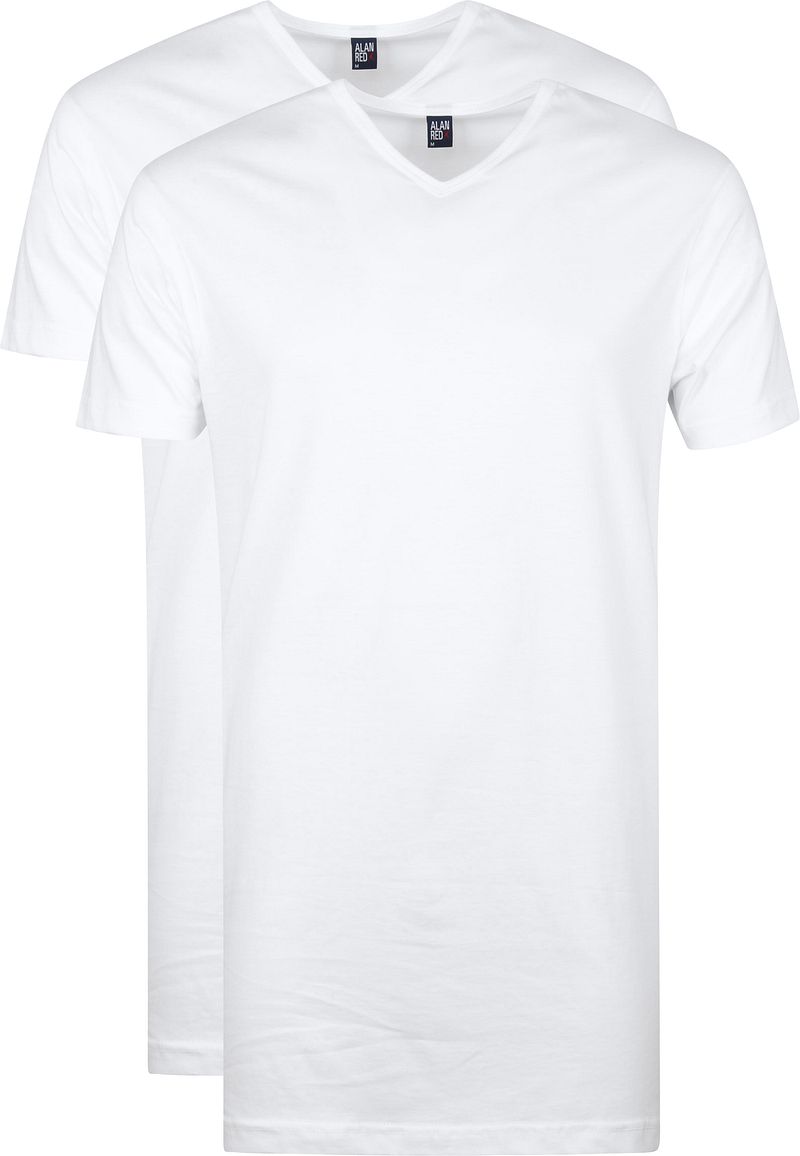 Alan Red T-Shirts Vermont Extra Longs Blancs (Lot de 2)   Blanc taille XXL