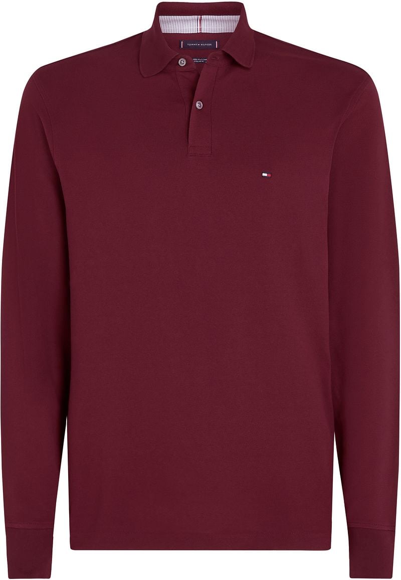 Tommy Hilfiger Longsleeve Polo Bordeaux Rot - Größe XXL günstig online kaufen