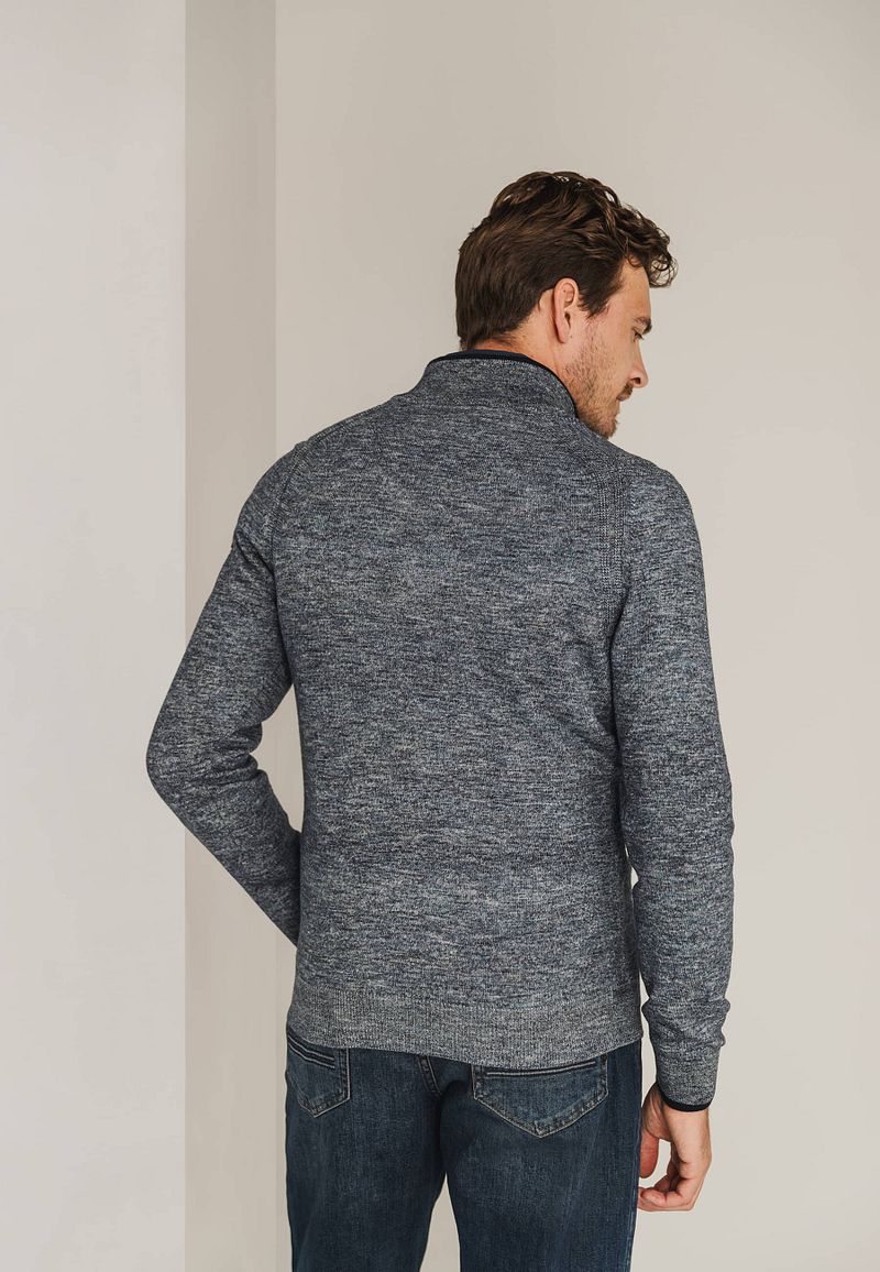 State of Art Half Zip Trui Indigo
