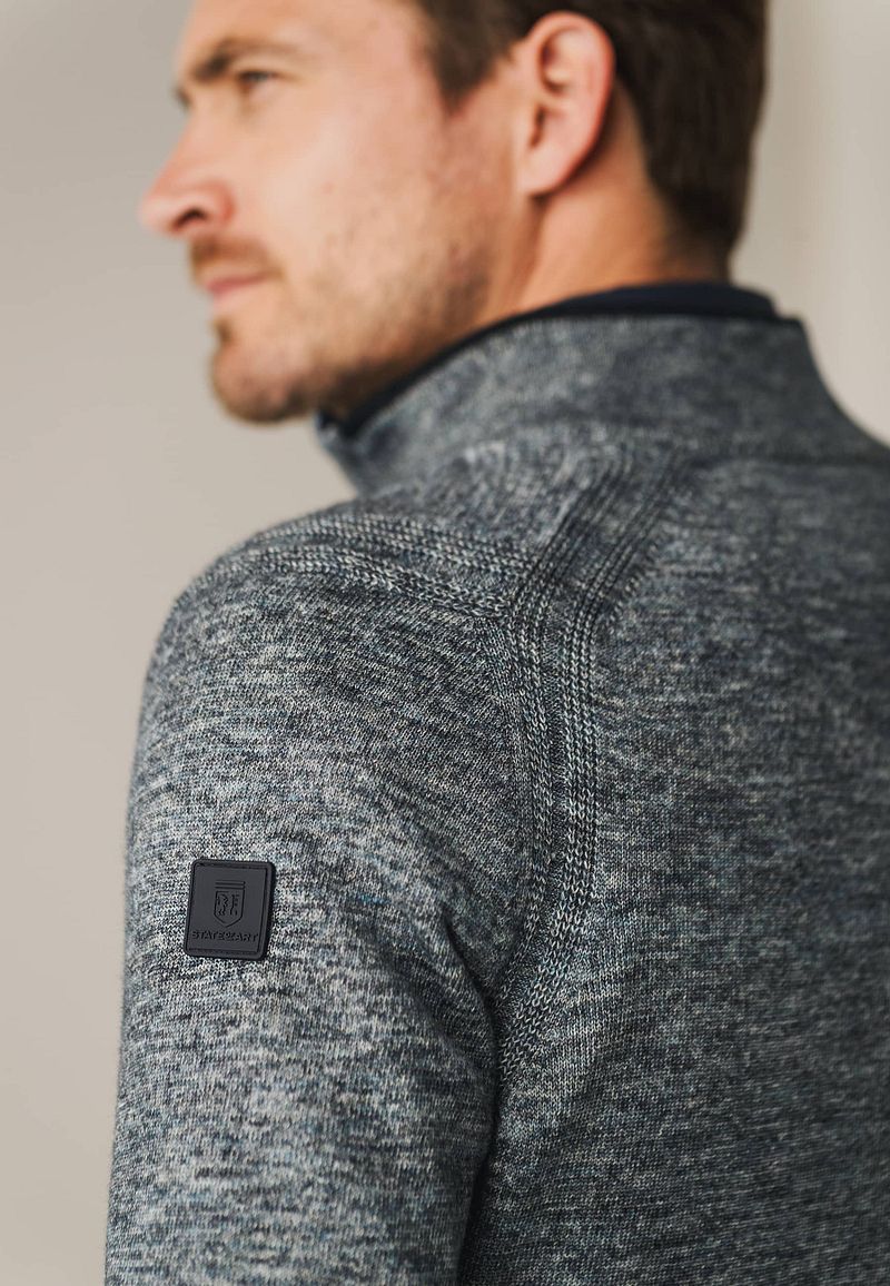 State of Art Half Zip Trui Indigo