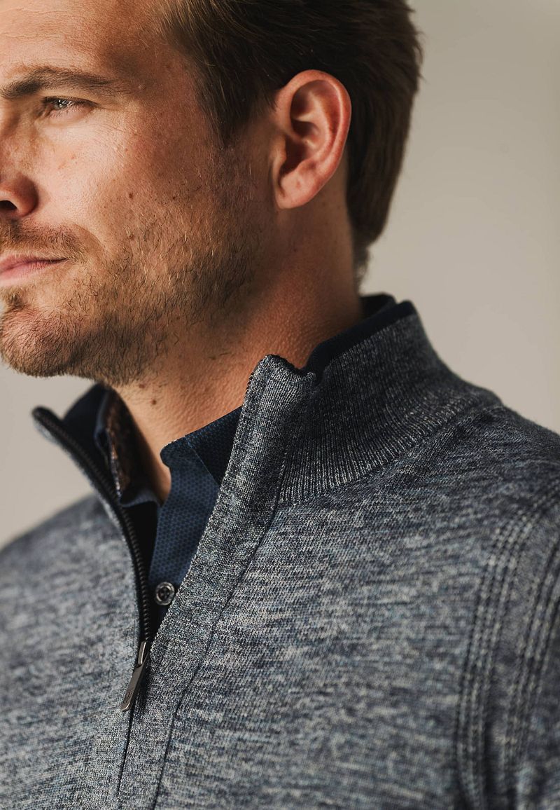 State of Art Half Zip Trui Indigo
