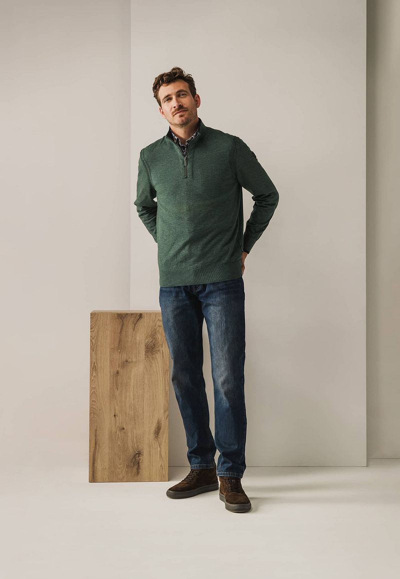 State of Art Half Zip Trui Groen