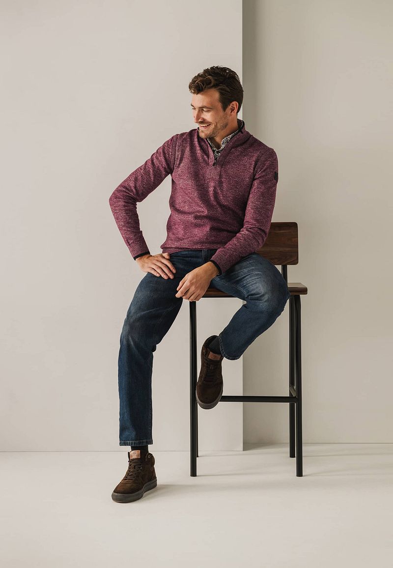 State of Art Half Zip Trui Rood