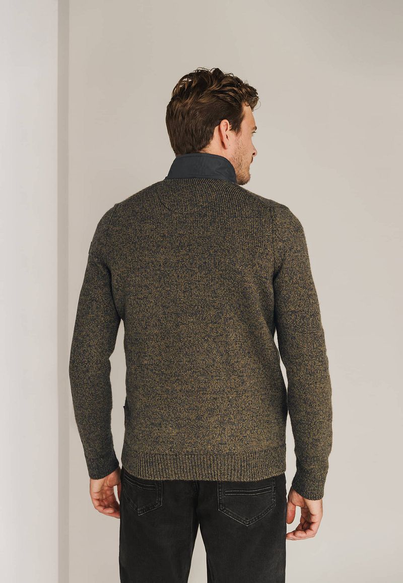 State of Art Vest Zip Structuur Bruin