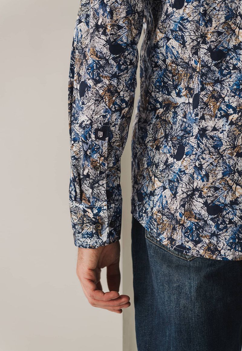 State of Art Overhemd Print Multicolour Blauw