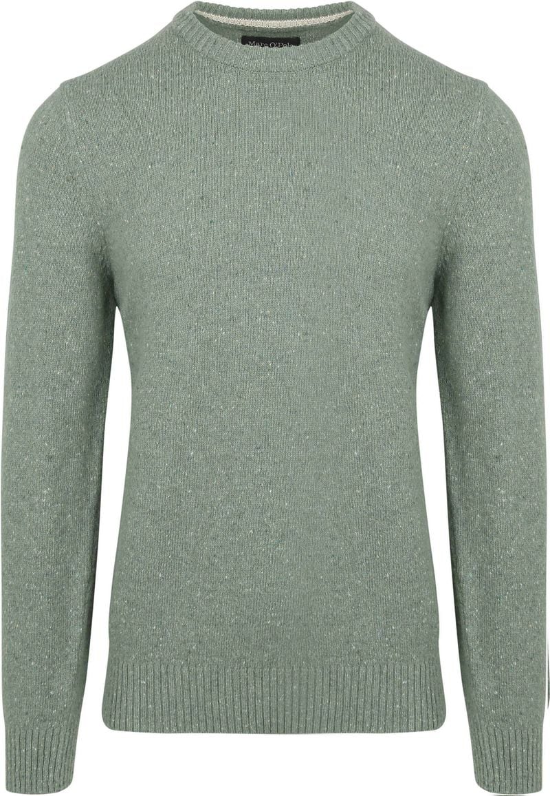 Marc O'Polo Pullover Tweed Wool Blend Grün - Größe M günstig online kaufen