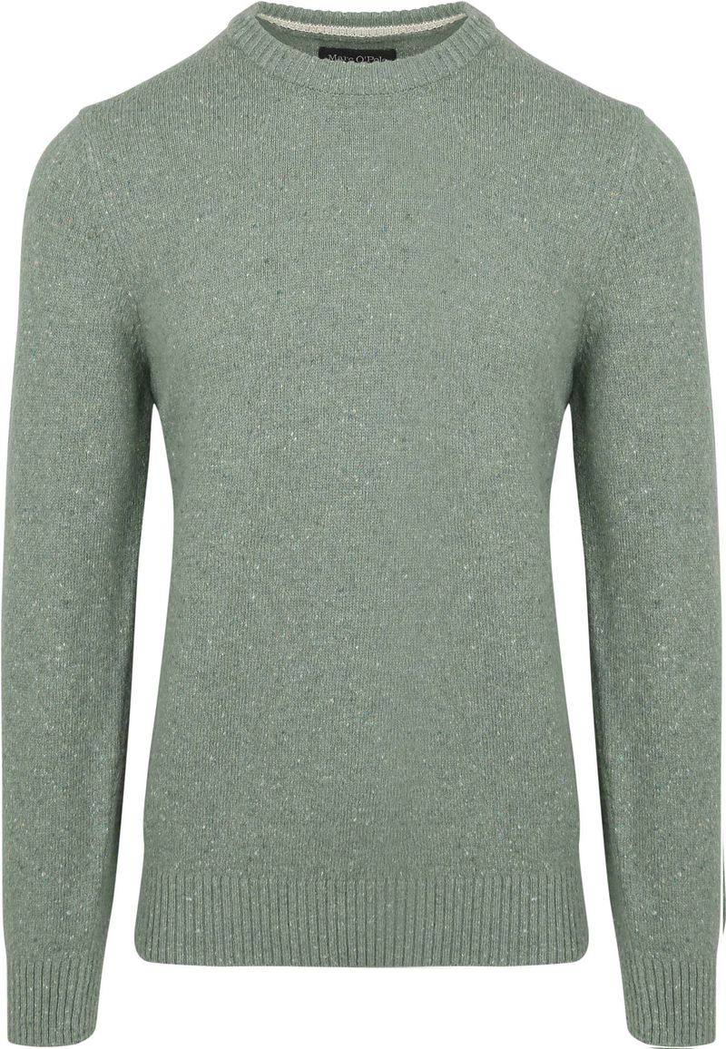 Marc O'Polo Regular fit gebreide pullover van Italiaans gespikkeld tweedgaren