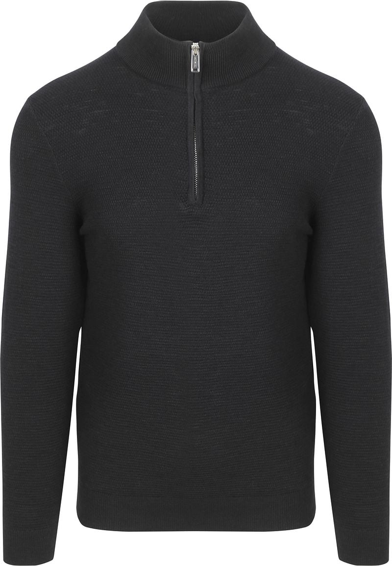 Profuomo Half Zip Pullover Structure Navy - Größe XL günstig online kaufen