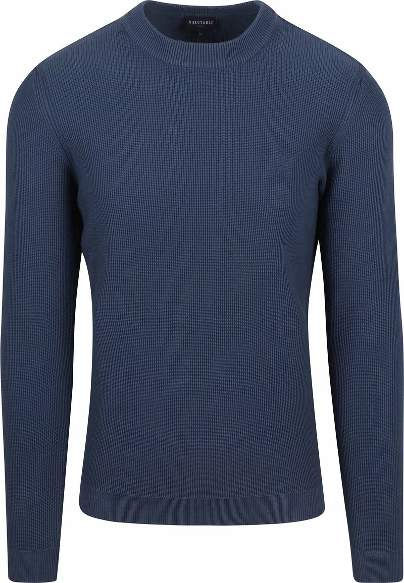 Suitable Respect Mamase Pullover Mid Blauw