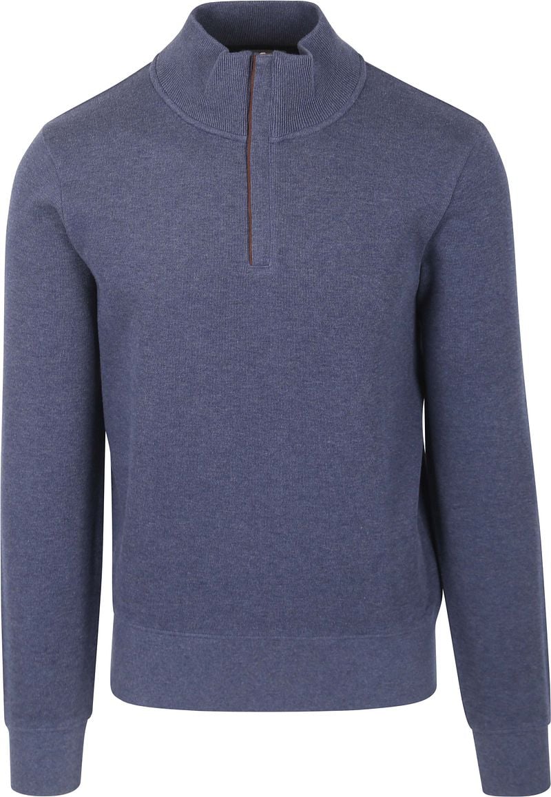 Gant Halfzip Sacker Pullover Melange Blau - Größe 3XL günstig online kaufen