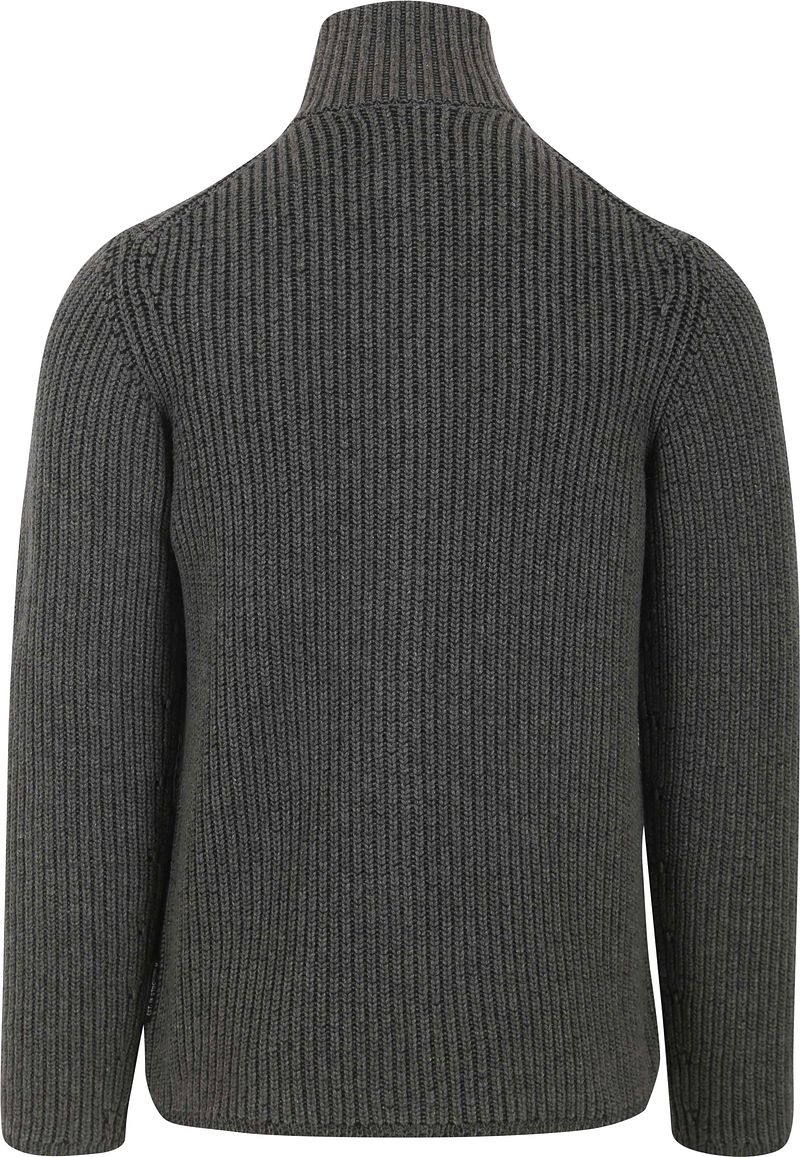 Marc O'Polo Vest Heavy Gauge Wol Blend Antraciet