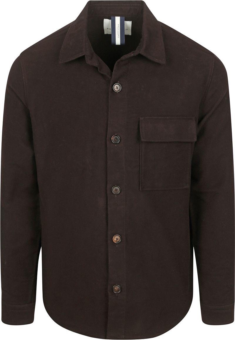 Profuomo Overshirt Moleskin Dunkelbraun - Größe S günstig online kaufen