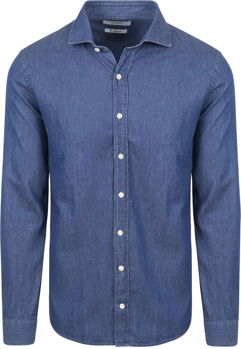 KING Essentials The William Denim Overhemd Chambray Blauw
