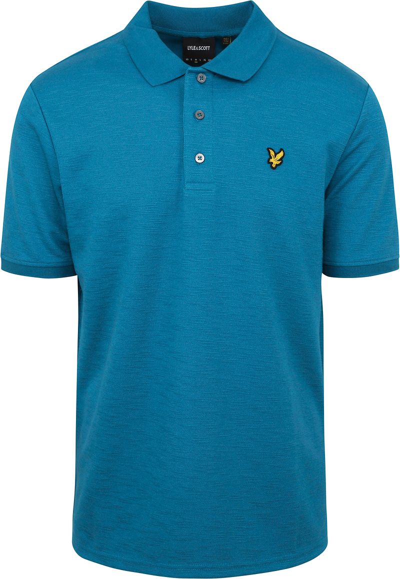 Lyle und Scott Poloshirt Petrol Blau - Größe M günstig online kaufen