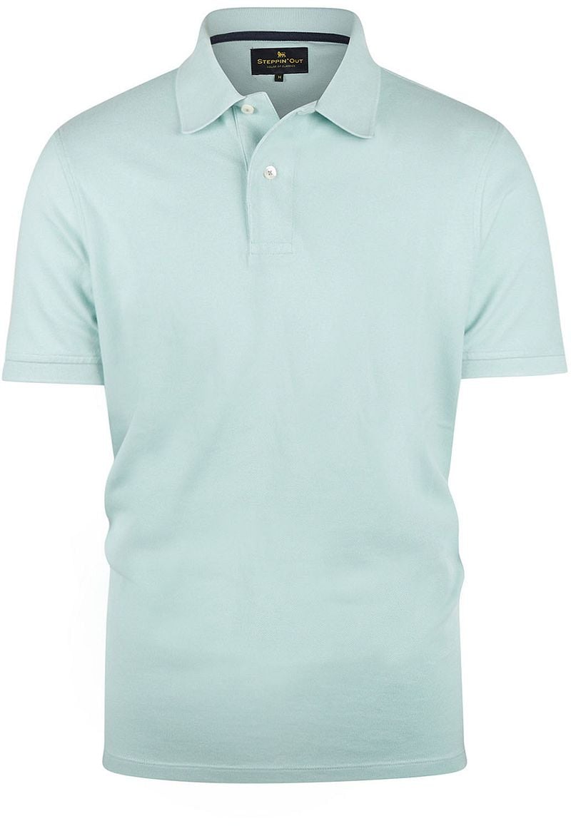 Steppin' Out Polo Shirt Piqué Classic Türkis - Größe M günstig online kaufen