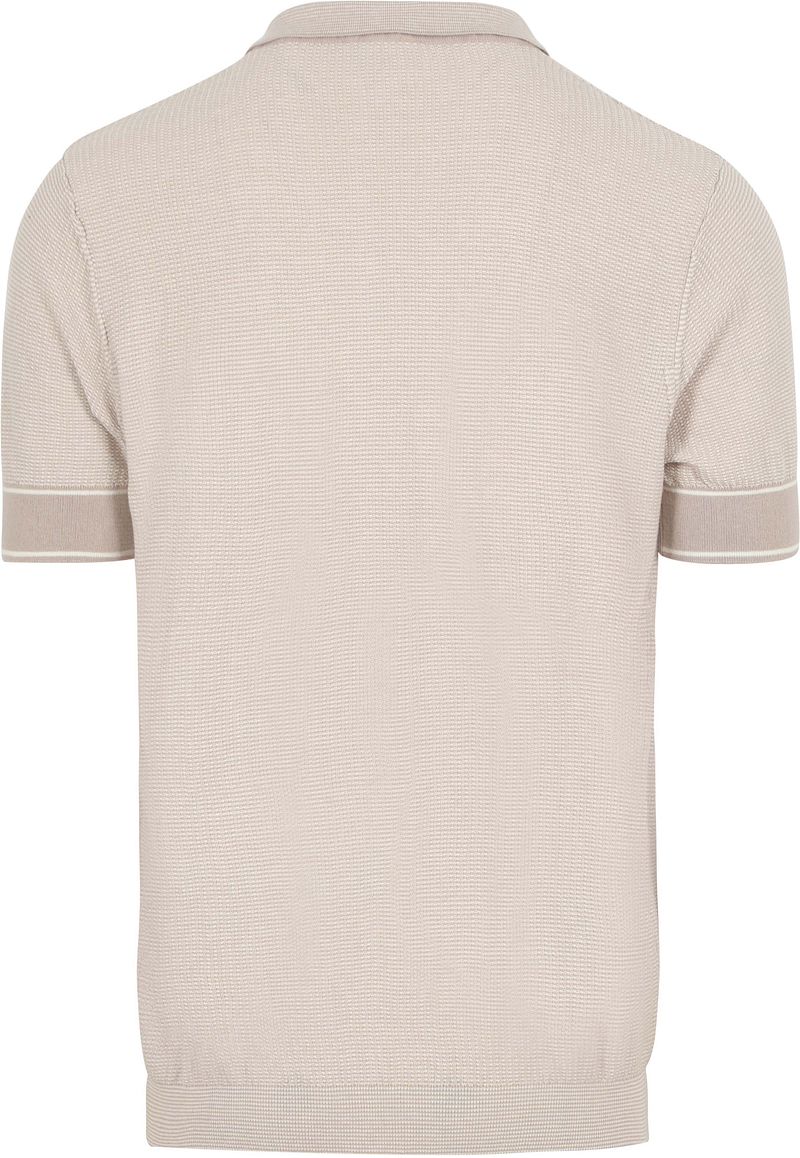 Blue Industry Knitted Polo Shirt Struktur Beige - Größe S günstig online kaufen