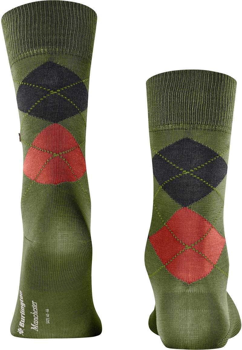Burlington Manchester Sok Ruit Groen 7517