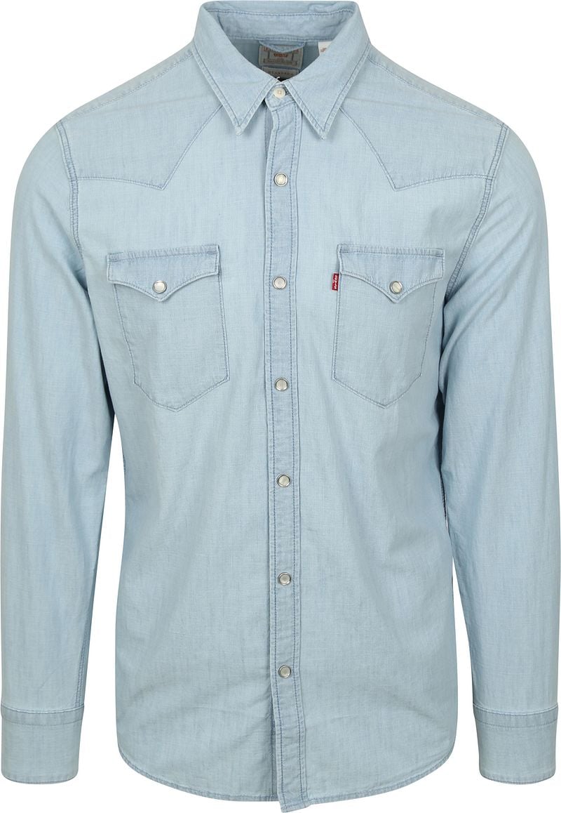 Levi's Barstow Western Hemd Hellblau - Größe M günstig online kaufen