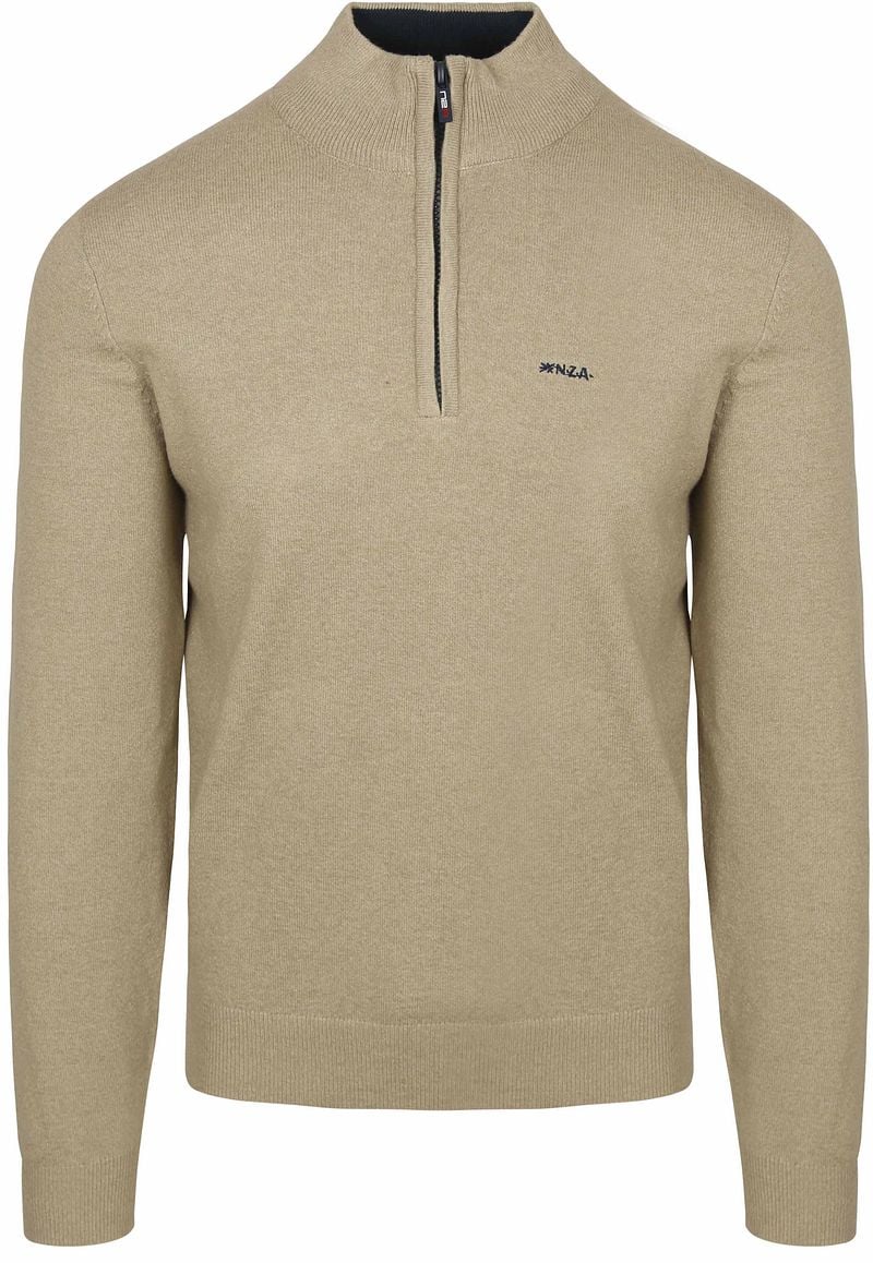 NZA Half Zip Pullover Christopher Melange Warm Beige - Größe 3XL günstig online kaufen