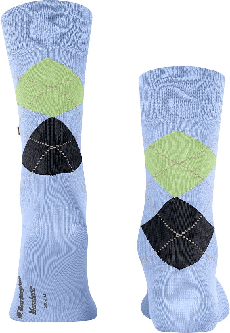 Burlington Manchester Sok Ruit Blauw 6258