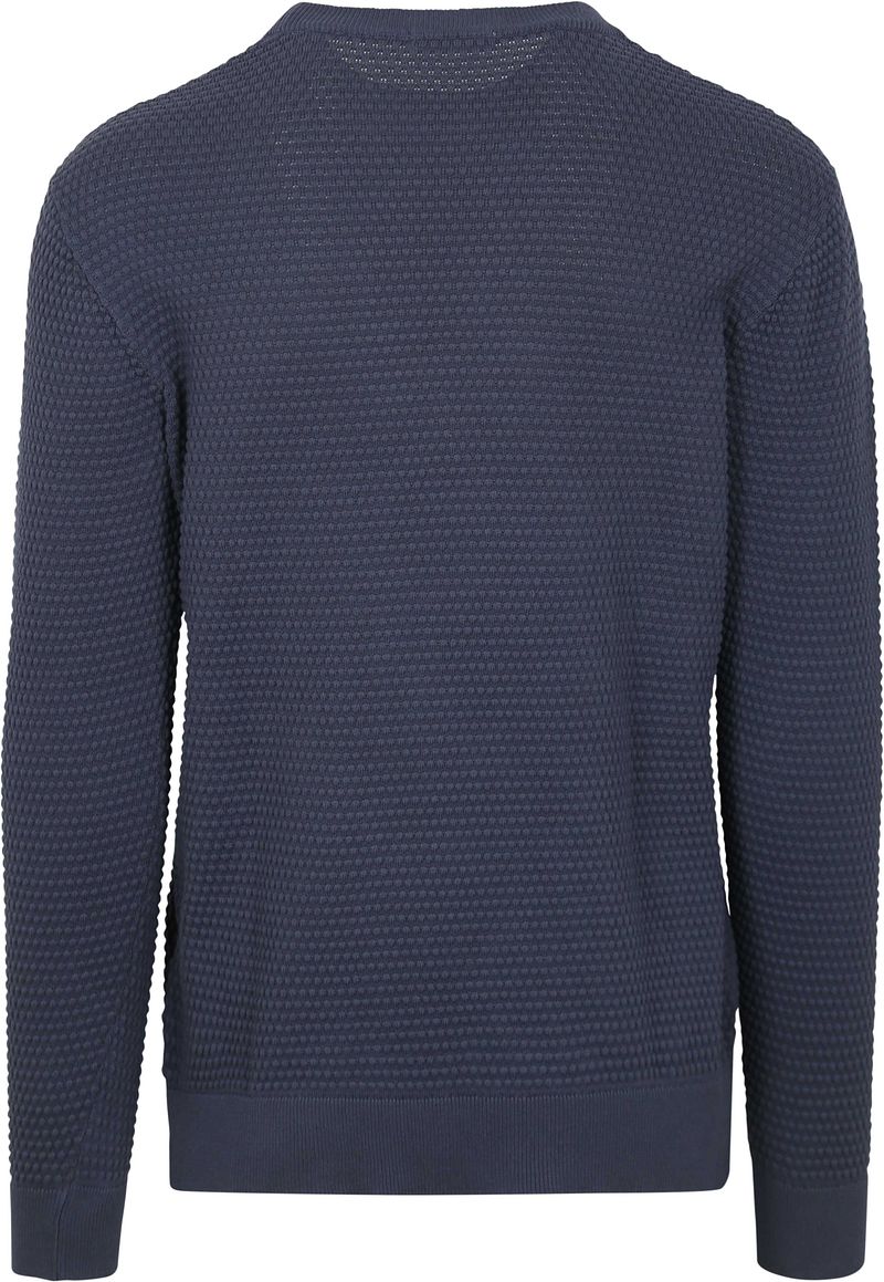 KnowledgeCotton Apparel Knowledge Pullover Bubble Knit Indigo