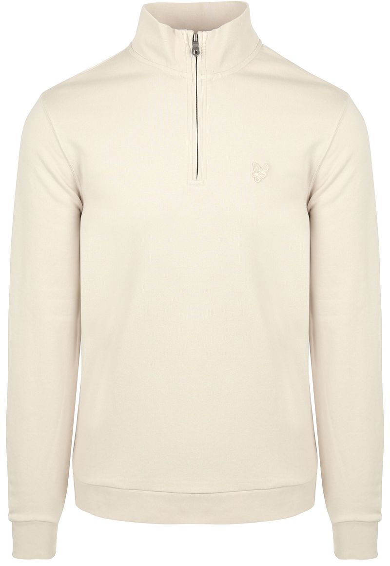 Lyle & Scott Half Zip Pull Tonal Ecru - Größe L günstig online kaufen