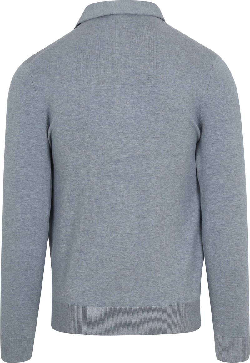 Profuomo Longsleeve Poloshirt Luxury Basic Blauw