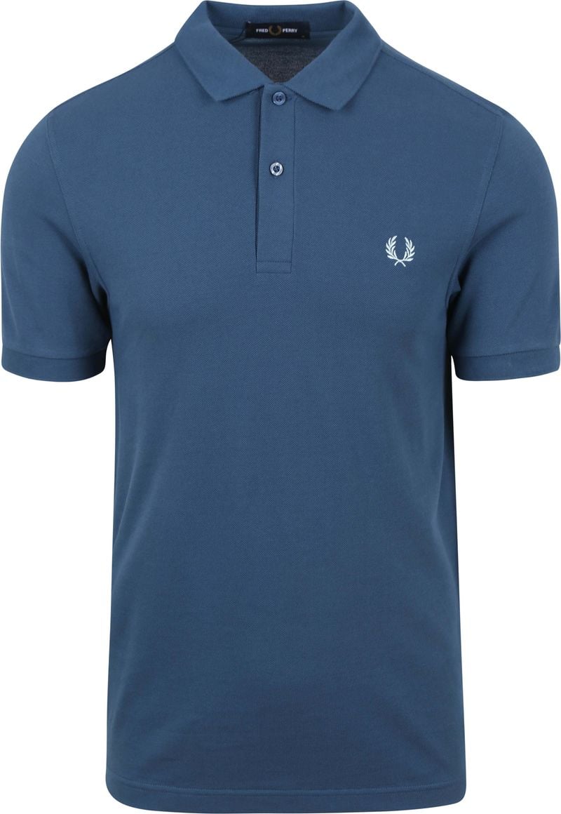 Fred Perry Slim Fit Twin Tipped Polo Midnight Blue Snow White Black Blue Heren