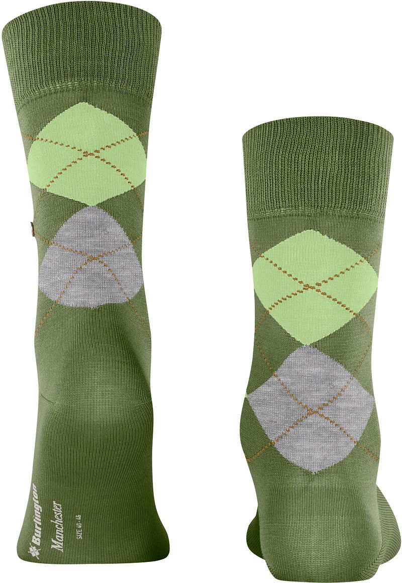 Burlington Manchester Sok Ruit Groen 7132