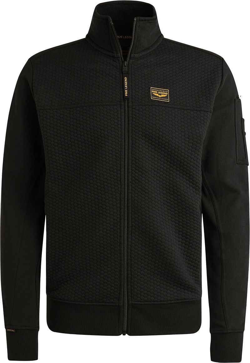 PME Legend Strickjacke Jacquard Interlock Schwarz - Größe 3XL günstig online kaufen