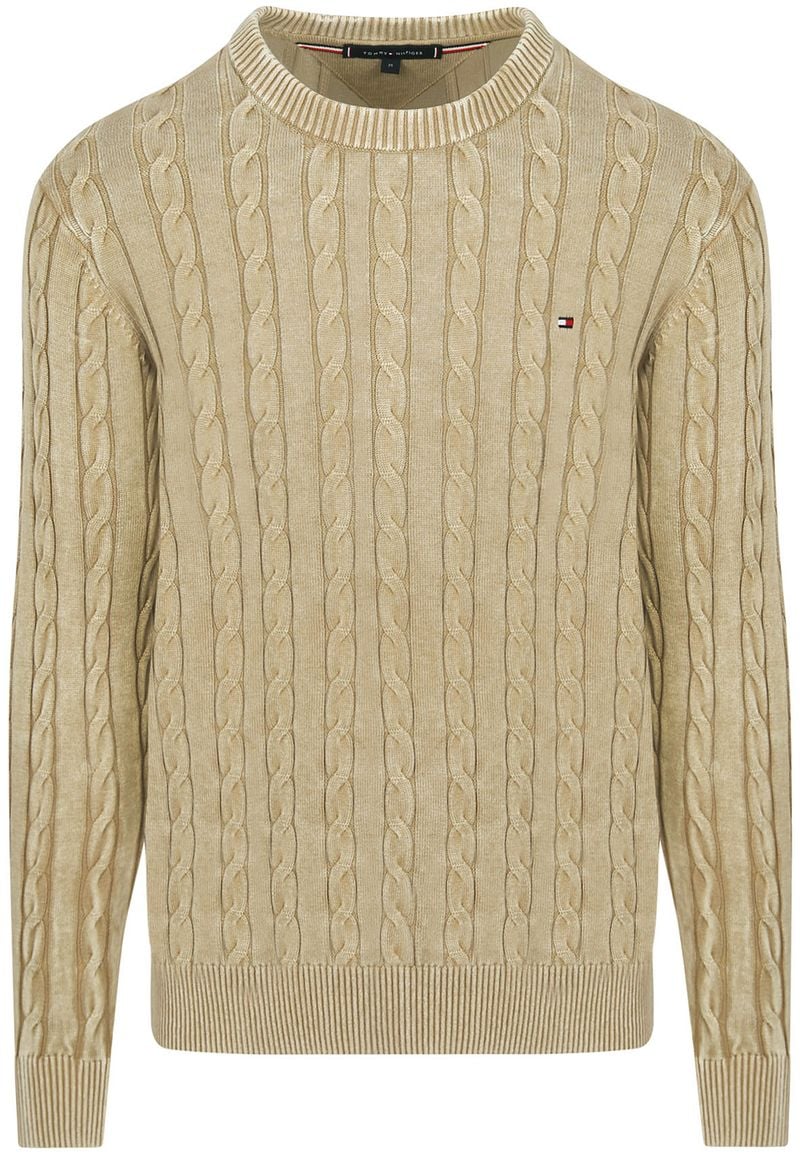 Tommy Hilfiger Pullover Cable Sandalwood - Größe L günstig online kaufen