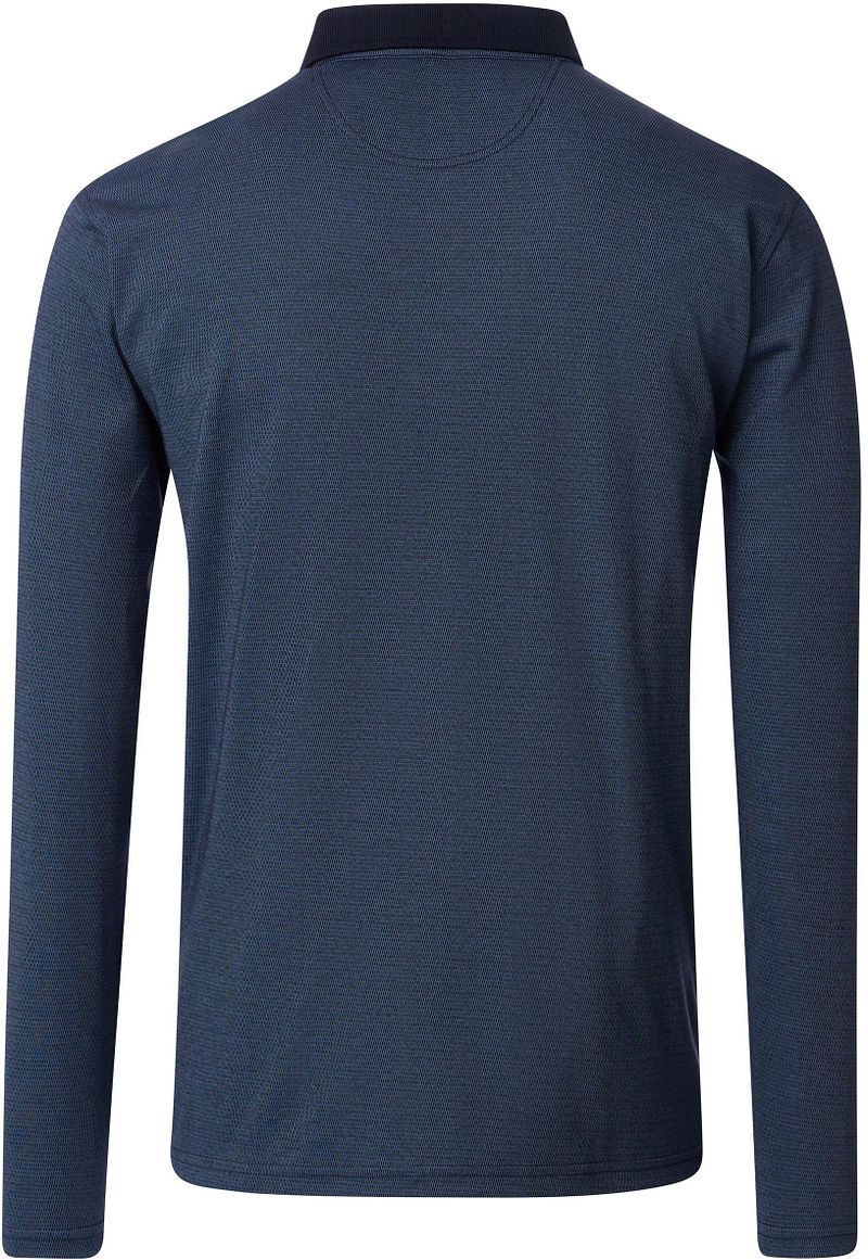 Casa Moda Long Sleeve Poloshirt Structure Navy - Größe 5XL günstig online kaufen