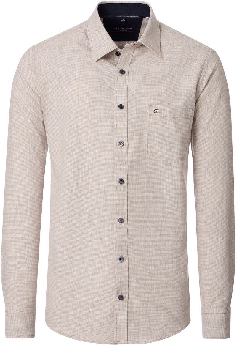 Casa Moda Freizeithemd Structure Beige - Größe 4XL günstig online kaufen