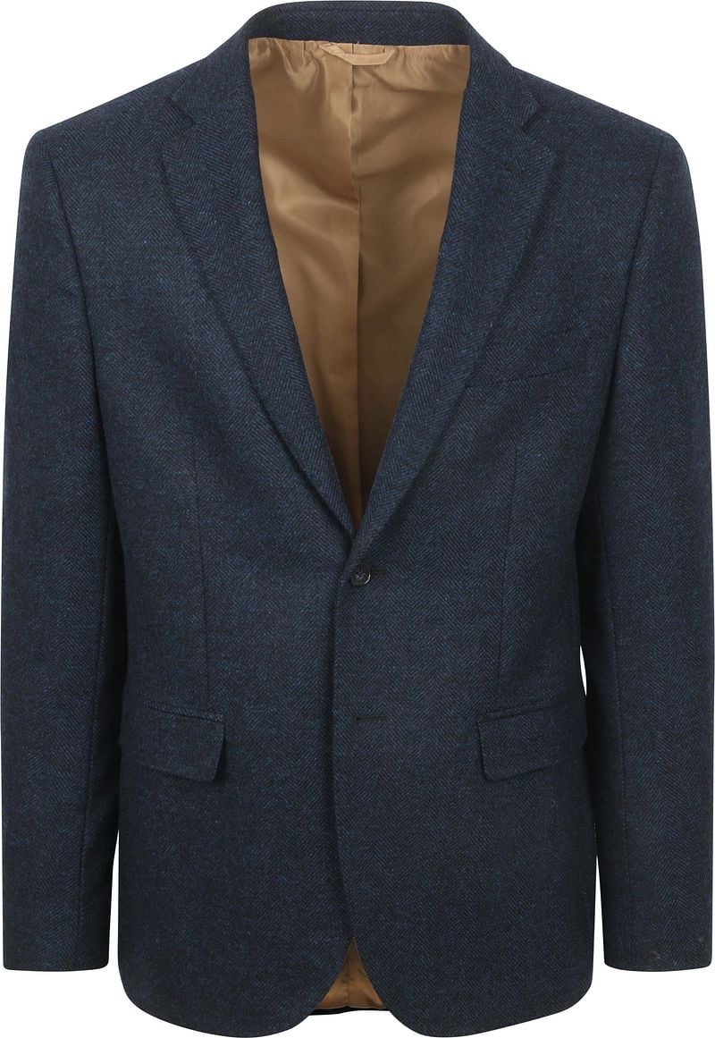 Suitable Blazer Herringbone Merino Wool Navy - Größe 58 günstig online kaufen