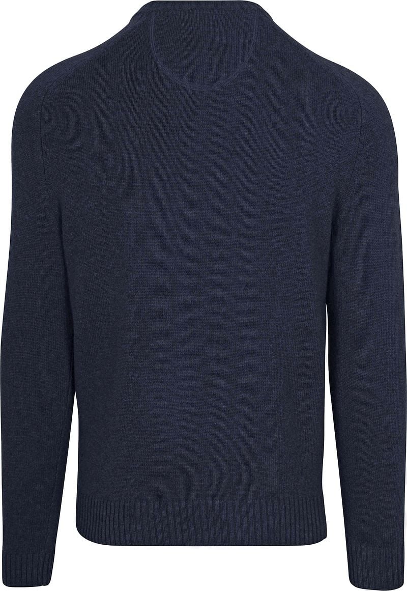 Suitable Lamswol Trui Ronde Hals Navy