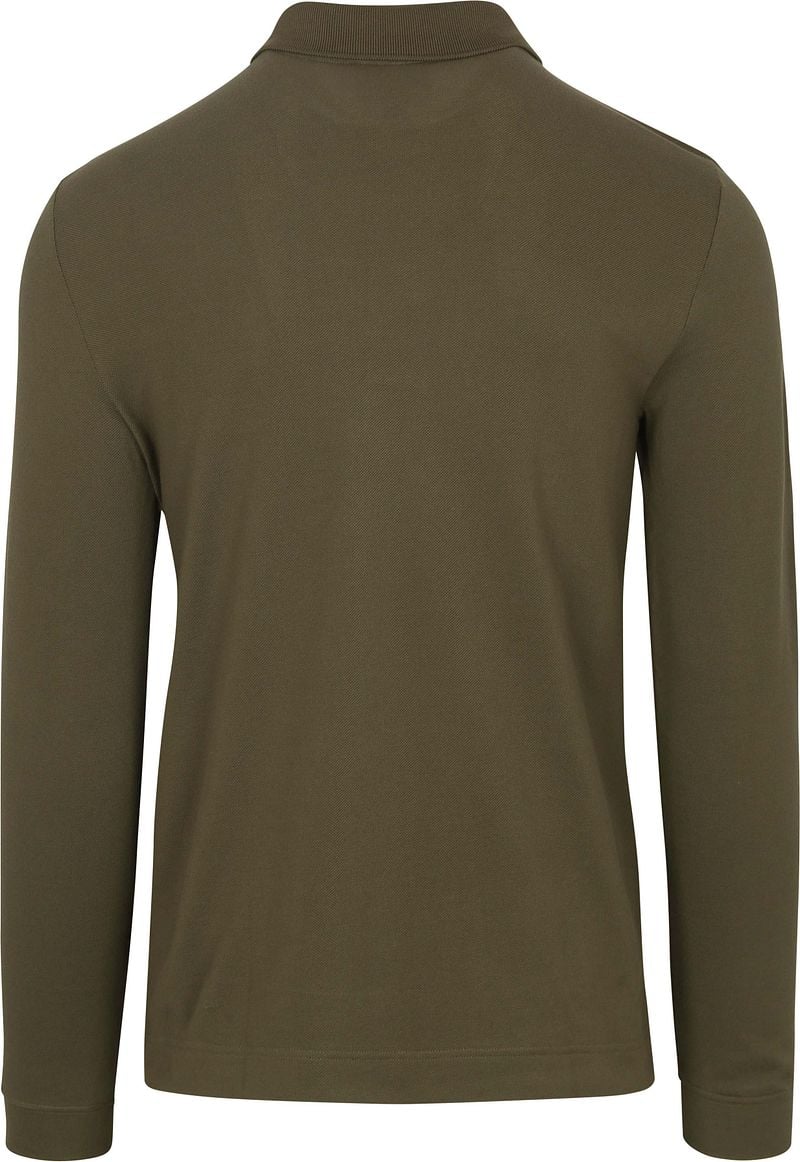 Lacoste Langarm-Poloshirt Olivgrün - Größe XXL günstig online kaufen