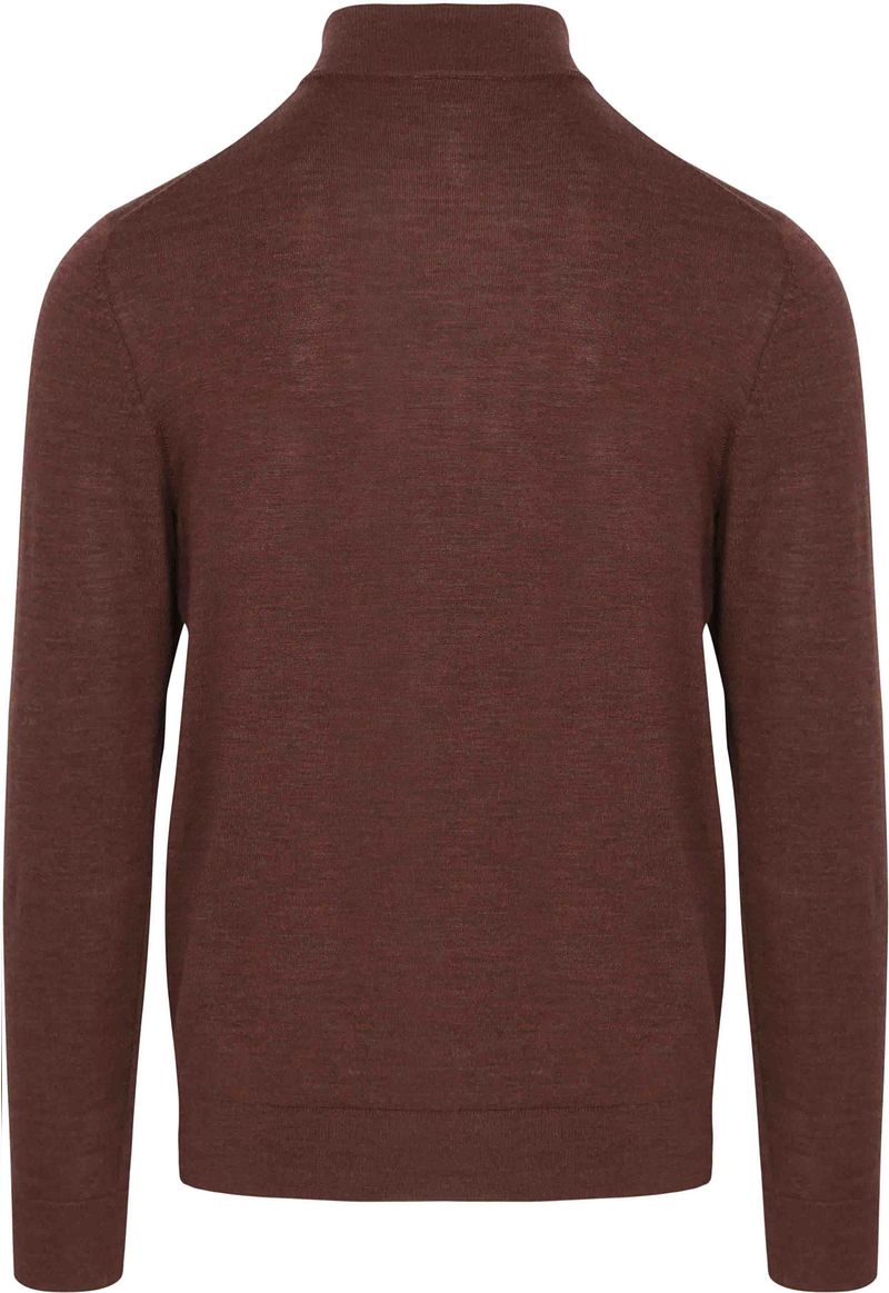 Profuomo Half Zip Pullover Merinowolle Burgundy - Größe XXL günstig online kaufen