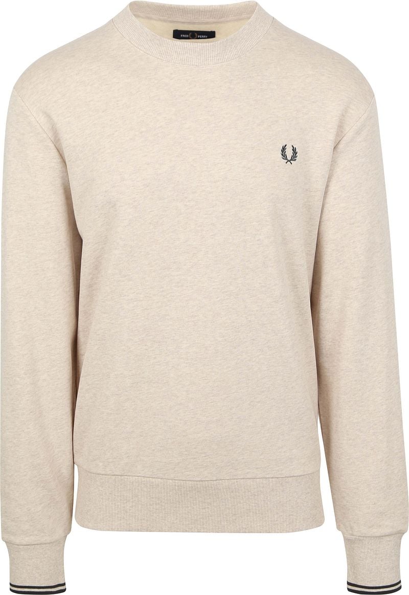 Fred Perry Sweater Logo Limestone Greige - Größe XXL günstig online kaufen