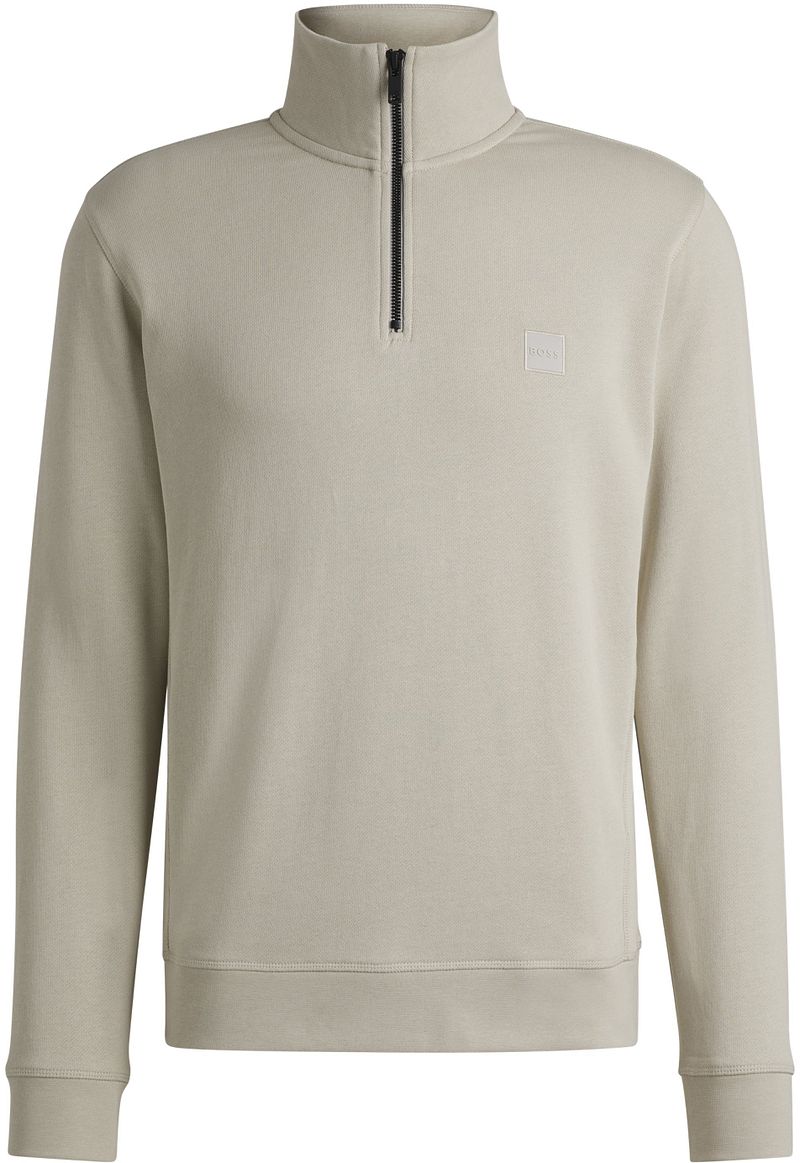 BOSS Zetrust Halfzip Pullover Hellbeige - Größe M günstig online kaufen