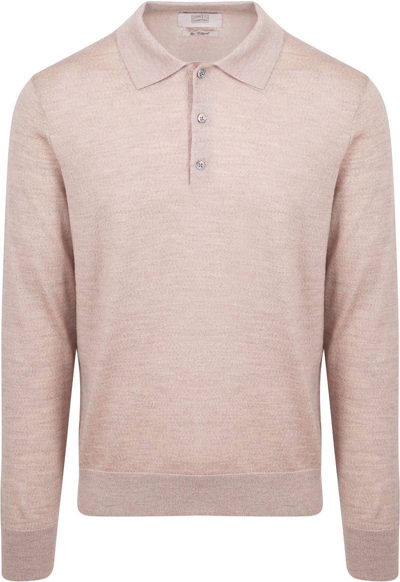 King Essentials The Robert Long Sleeve Poloshirt Merino Beige - Größe XL günstig online kaufen