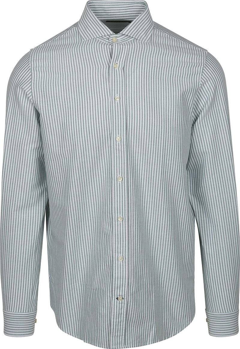 Steppin' Out Hemd Oxford Streifen Hellgrün  - Größe XXL günstig online kaufen